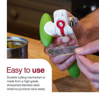 Zyliss ZYLISSÔ∏è Lock N' Lift Can Opener with Lid Lifter Magnet, Green, 7.5"