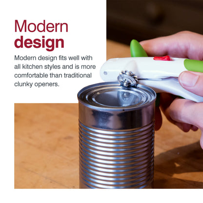 Zyliss ZYLISSÔ∏è Lock N' Lift Can Opener with Lid Lifter Magnet, Green, 7.5"