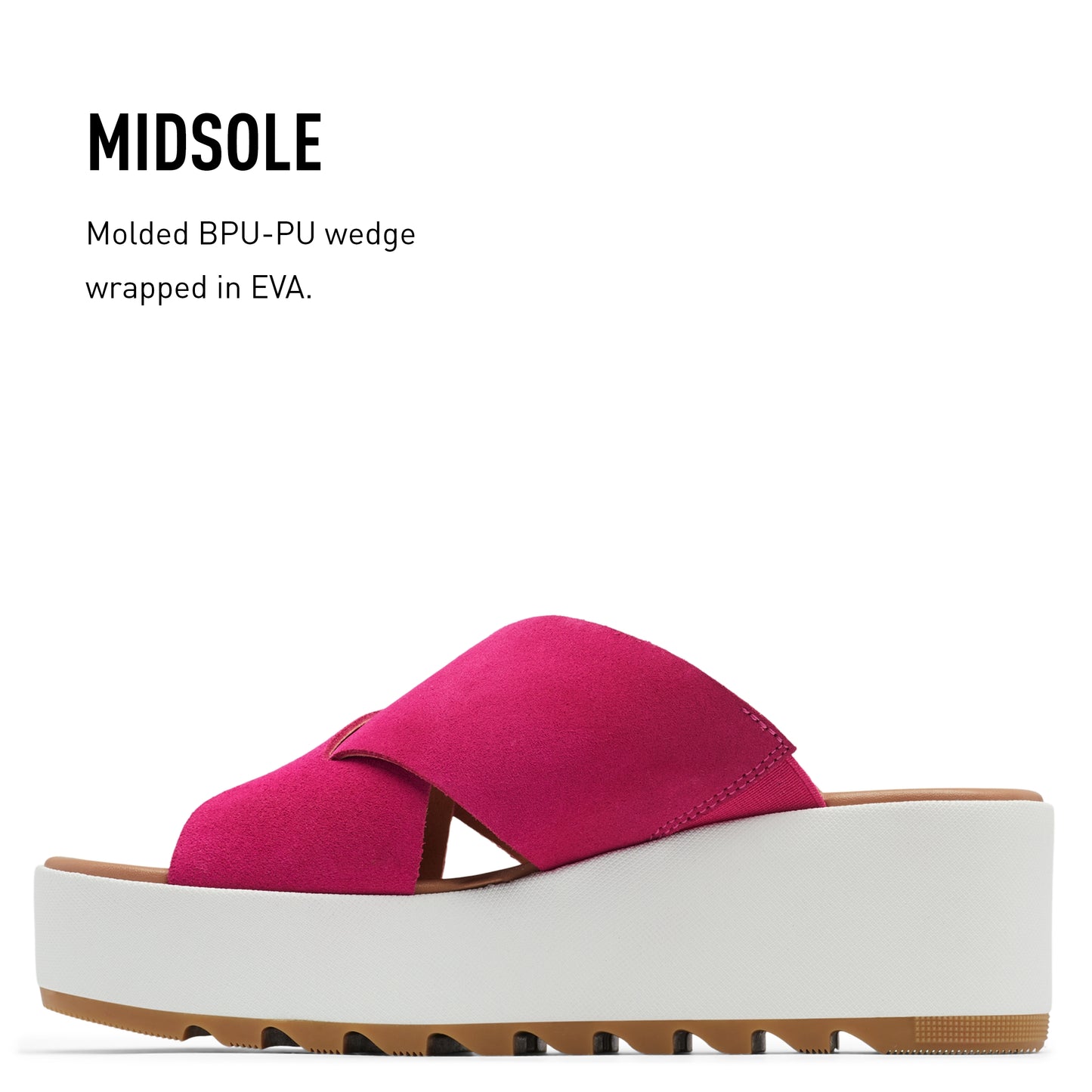 Sorel Women's Cameron‚Ñ¢ Flatform Mule - Fuchsia Fizz, Sea Salt - Size 11