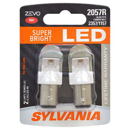 SYLVANIA ZEVO 2057 Red LED Bulb, (Contains 2 Bulbs)