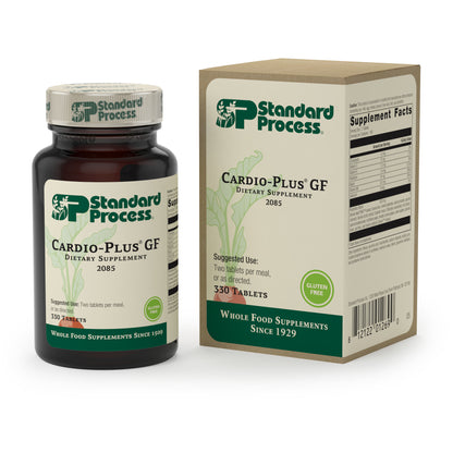 Standard Process Cardio-Plus GF (Gluten Free) - Supports Heart Health and Blood Flow from Vitamin C, Vitamin E, Riboflavin, Niacin, Vitamin B6, Choline, Selenium, and More - 330 Tablets