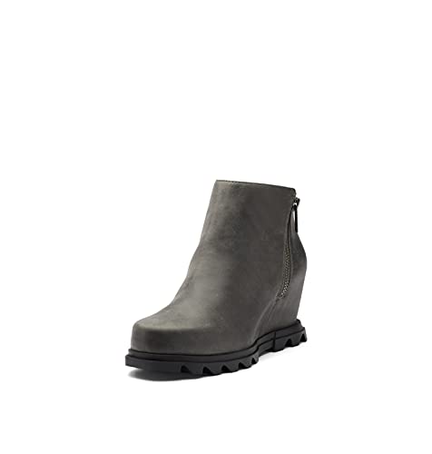 SOREL Women's Joan of Arctic Wedge III Zip Boot - Quarry, Black - Size 5