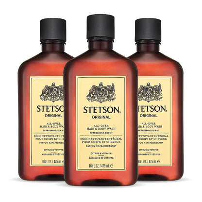 SCENT BEAUTY, Stetson Original All Over Hair & Body Wash - 3 Pack