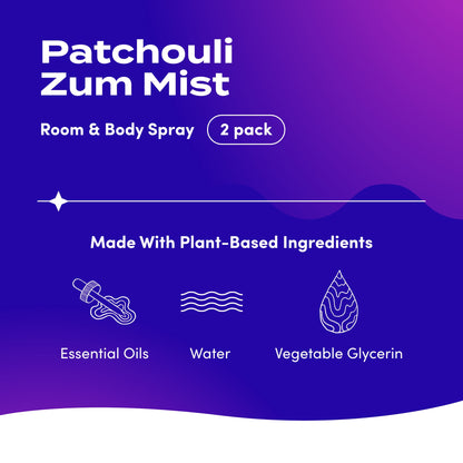 Zum Mist Room and Body Spray - Patchouli - 4 fl oz (2 Pack)