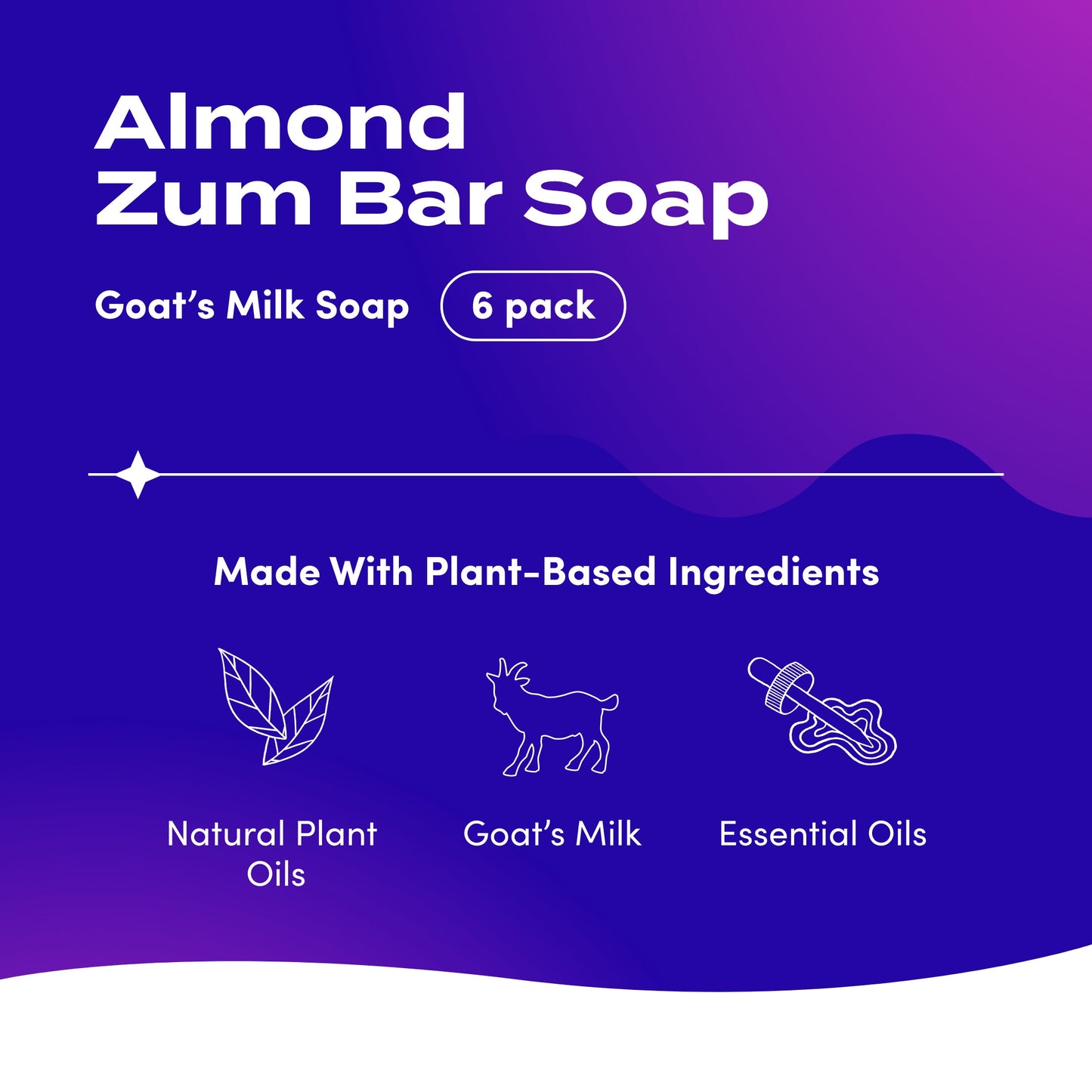 Zum Bar Goat's Milk Soap - 3 oz (6 Pack) - Almond