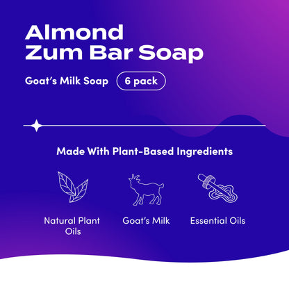 Zum Bar Goat's Milk Soap - 3 oz (6 Pack) - Almond