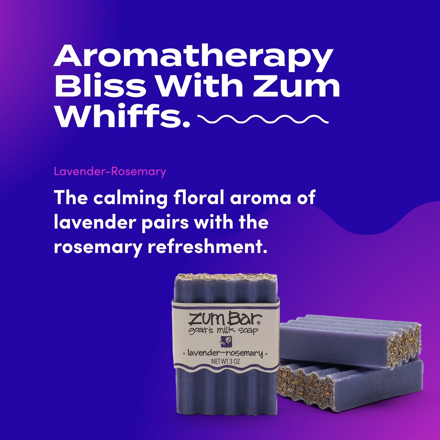 Zum Bar Goat's Milk Soap - Lavender-Rosemary - 3 oz (3 Pack)