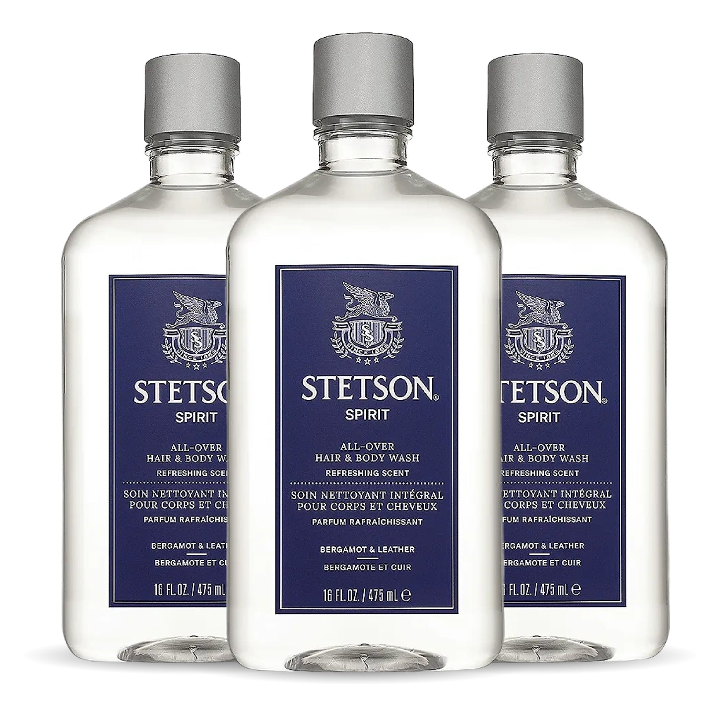 SCENT BEAUTY, Stetson Spirit All Over Hair & Body Wash - 3 Pack