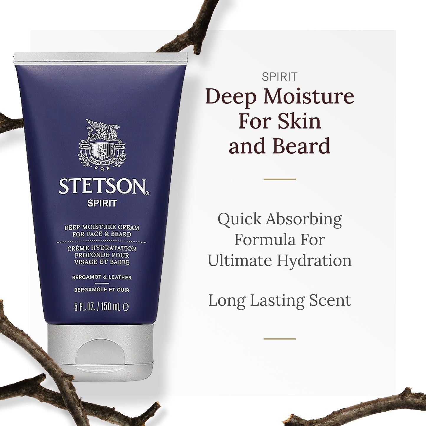 SCENT BEAUTY Stetson Spirit Deep Moisture For Face & Beard 3 Pack