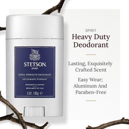 Stetson Spirit Heavy Duty Deodorant by Scent Beauty - 3 Pack