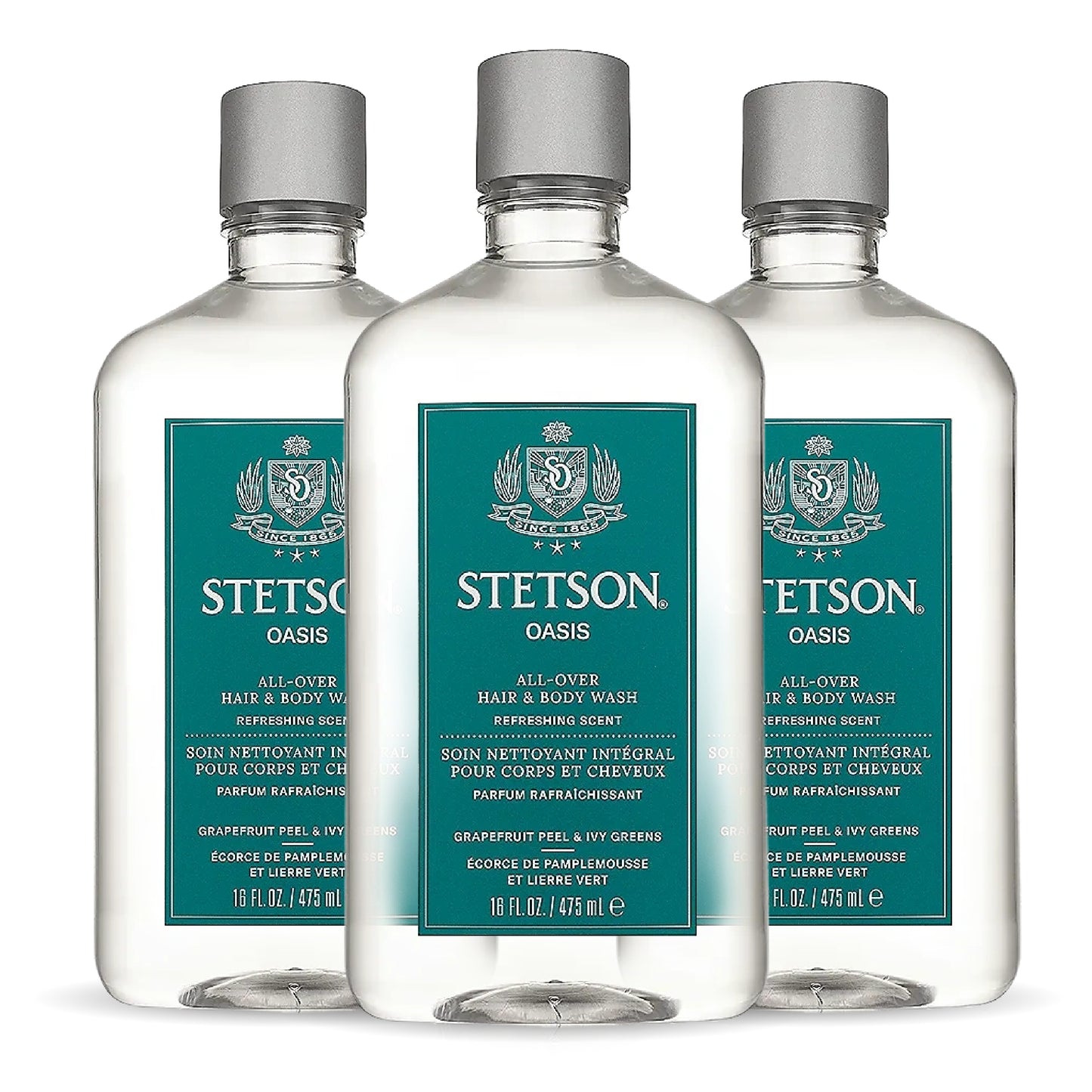 SCENT BEAUTY, Stetson Oasis All Over Hair & Body Wash - 3 Pack