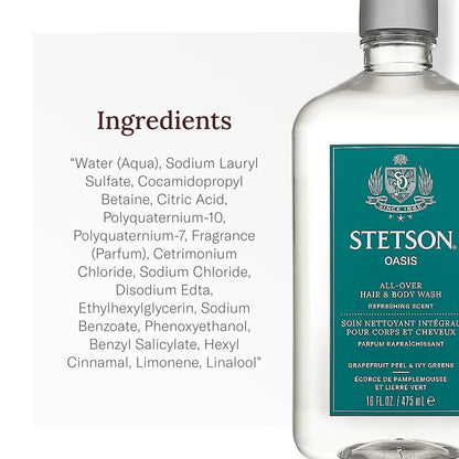 SCENT BEAUTY, Stetson Oasis All Over Hair & Body Wash - 3 Pack