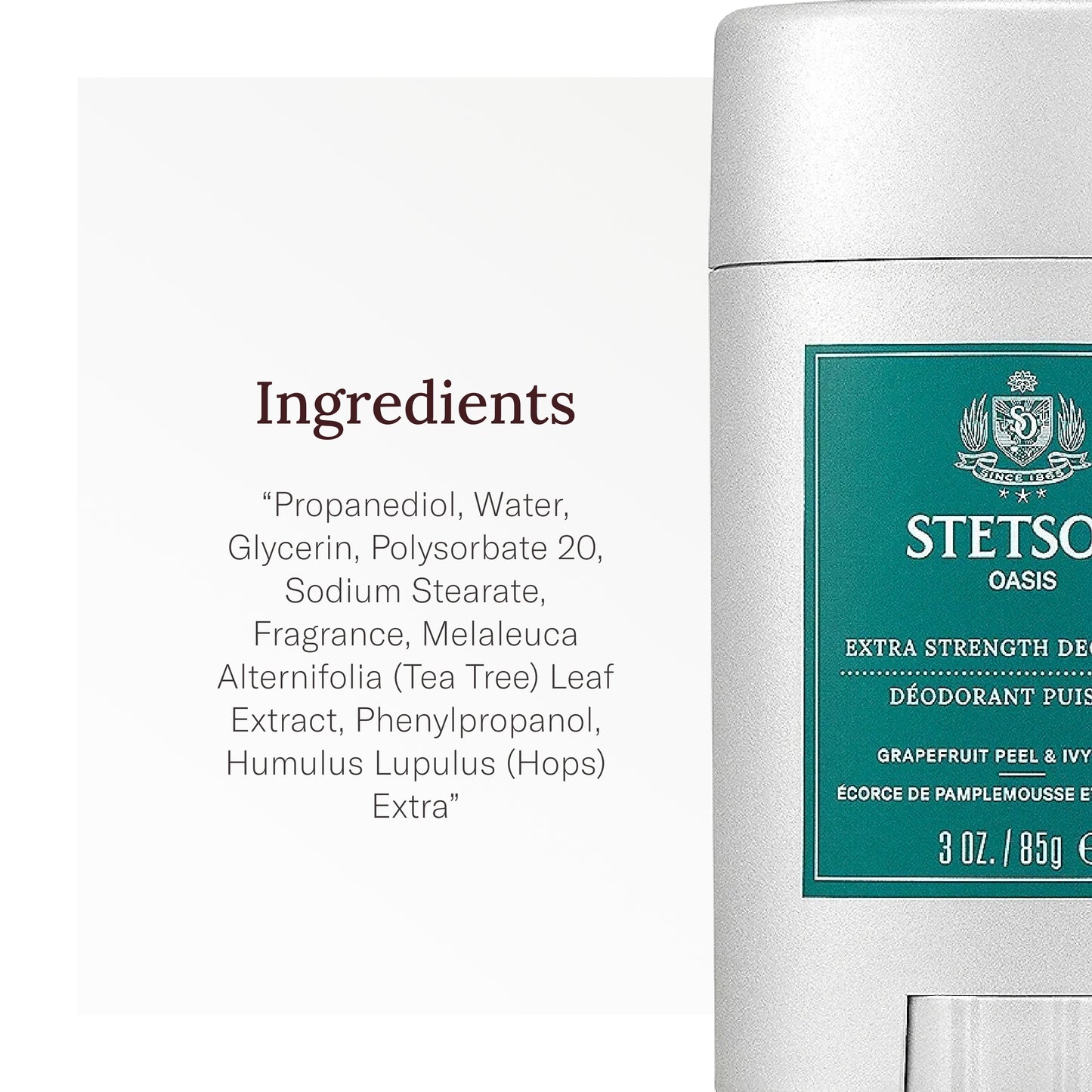 Stetson Oasis Heavy Duty Deodorant by Scent Beauty - 3 Pack