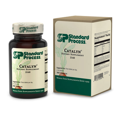 Standard Process Catalyn - Whole Food Foundational Support for General Wellbeing with Vitamin D, Vitamin C, Vitamin A, Thiamine, Riboflavin, Vitamin B6, Magnesium Citrate, and More - 360 Tablets