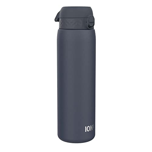 Ion8 Stainless Steel Water Bottle - Food-Safe and Odor Resistant - Fits Car Cup Holders, Backpack Pockets, and More, 40 oz / 1200 ml (Pack of 1) - OneTouch 2.0 - Navy 2.0