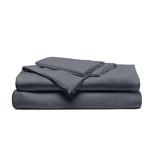 Cariloha Resort Bamboo 4-Piece Bed Sheet Set - Cooling, Odor-Resistant, Eco-Friendly, Hypoallergenic, Soft and Durable - Flat and Fitted Sheets and Two Pillowcases - Queen - Blue Lagoon