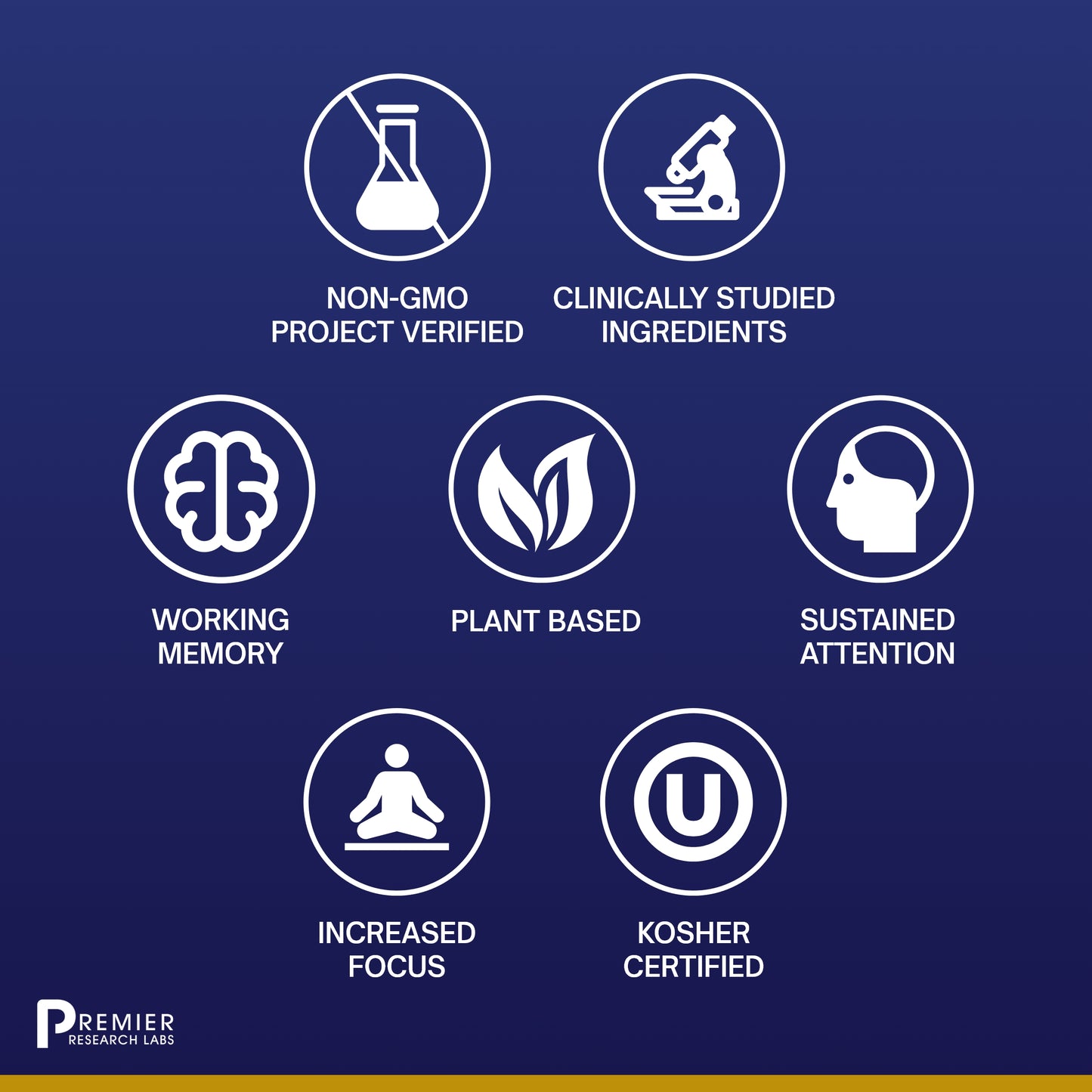 Premier Research Cognitropic, Supports Memory, Higher Thinking, Learning and Attention, 120 Capsules