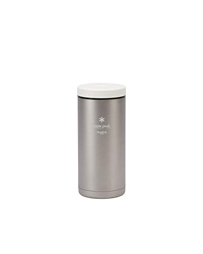 Snow Peak Kanpai Bottle - Sturdy Insulated Bottle for Coffee & Tea - Titanium - 1.3 fl oz