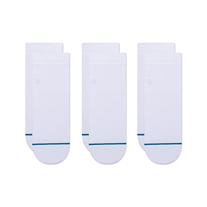 Stance The Lowrider 3 Pack Quarter Socks (Small, White)