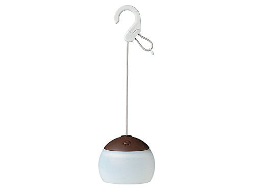 Snow Peak Hozuki Lantern - Battery-Powered Light for Desk & Camp Table with Hanging Hook - 5.8 oz - Bark