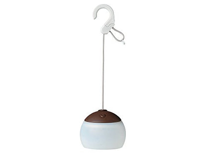 Snow Peak Hozuki Lantern - Battery-Powered Light for Desk & Camp Table with Hanging Hook - 5.8 oz - Bark