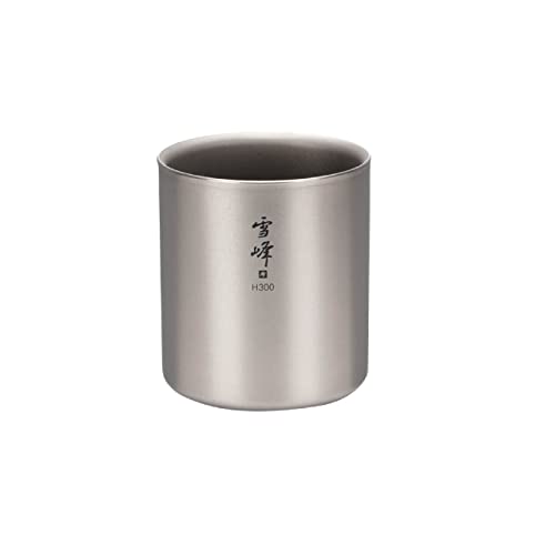 Snow Peak Double-Wall Insulated Mug - Hot & Cold Beverages - Titanium Mug - 10.1 fl oz