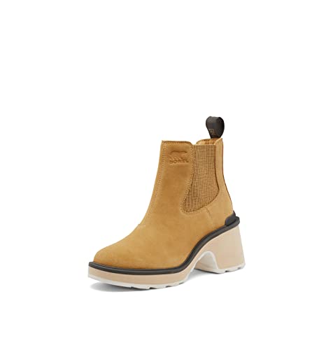 SOREL Women's Hi-Line Heel Chelsea Boot - Geo Yellow, Jet - Size 11