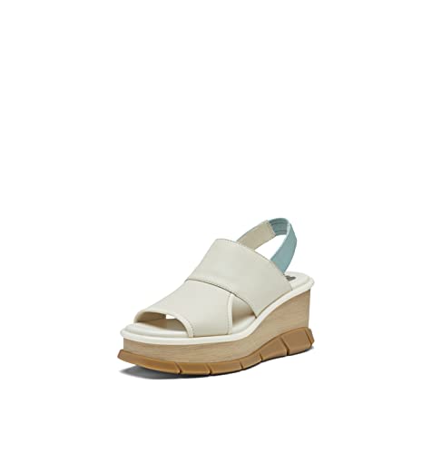 SOREL Women's Joanie III Slingback Sandals - Chalk, Crushed Blue - Size 10.5