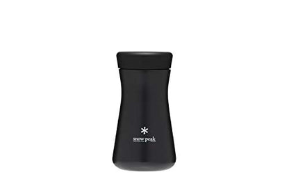 Snow Peak Tsuzumi Bottle - Compact, Durable, Insulated Bottle - Stainless Steel - 350 ml - Black