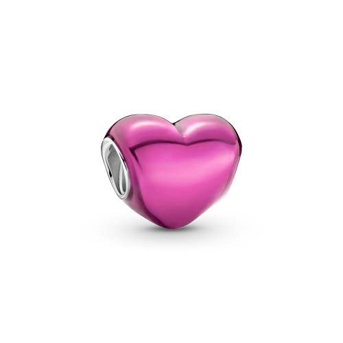 PANDORA Heart Sterling Silver Charm With Transparent, With Gift Box
