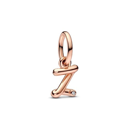 Pandora Letter z Script Alphabet Dangle Charm,with Gift Box