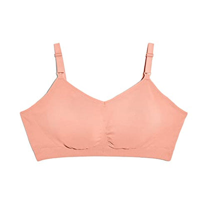 Knix Seamless BlissFit Leakproof Nursing Bra - Pink Ginger - Medium+ (Fits 34E, 34F, 34G)