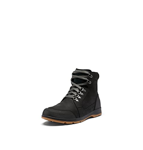 SOREL Men's Ankeny II Mid Waterproof Boot - Black, Coal - Size 10