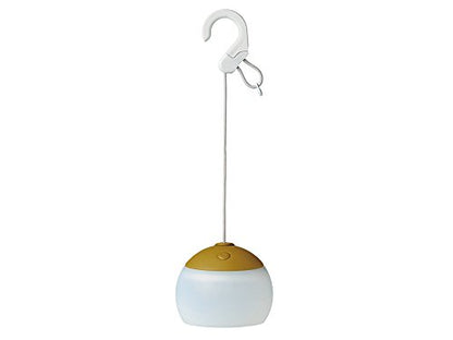 Snow Peak Hozuki Lantern - Battery-Powered Light for Desk & Camp Table with Hanging Hook - 5.8 oz - Green