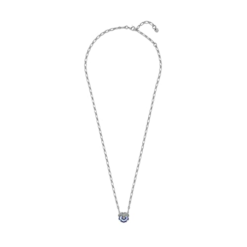 Pandora Blue Pansy Flower Pendant Necklace, With Gift Box