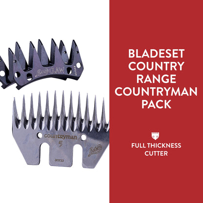 Lister Countryrange Countryman Comb and Cutter Pack with 76mm Wide Comb for Sheep, Alpacas, Camels, Cattle, and Llamas (#228-13700)
