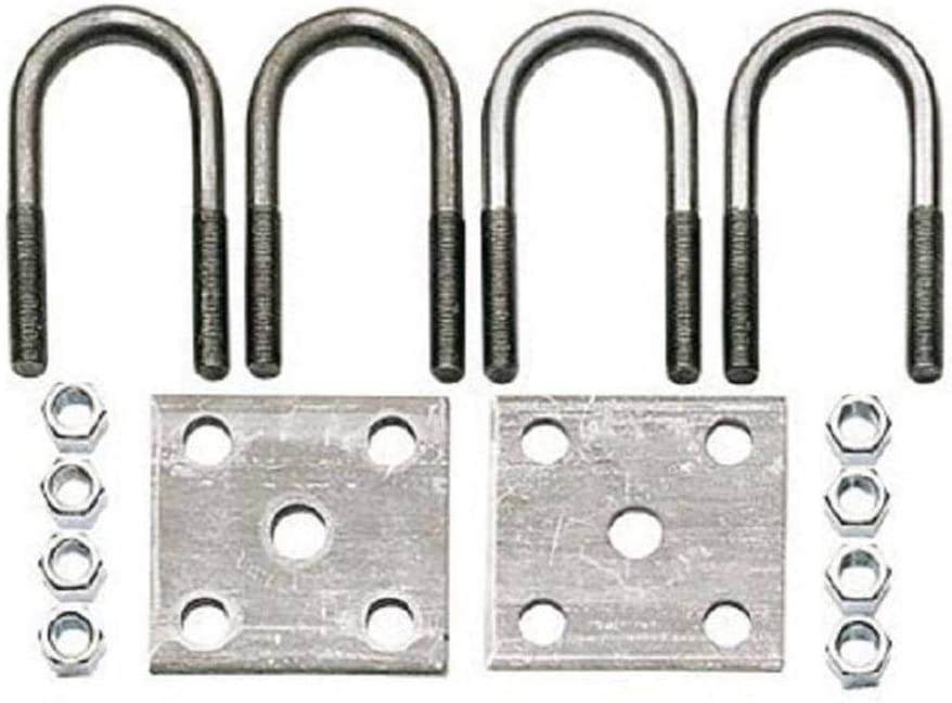 CE Smith - Axle Tie Plate Kit - 2 Tie Plates, 4 U-Bolts and 8 Nuts and Lock Washers for 2-3/8" Round Axle
