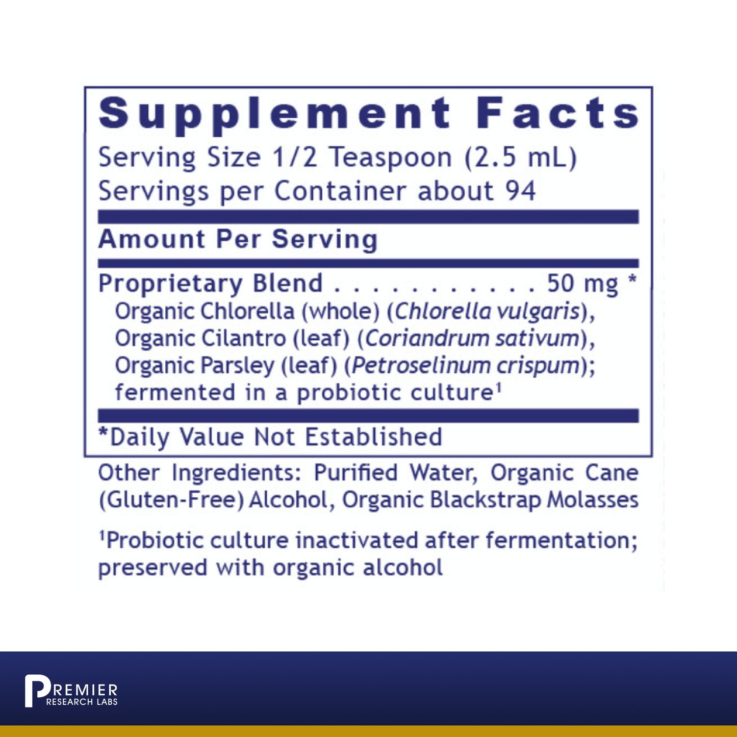 Premier Research Premier HM-ND, Fermented Chlorella, and Greens Complex. Dietary Supplement 8 Fl Oz