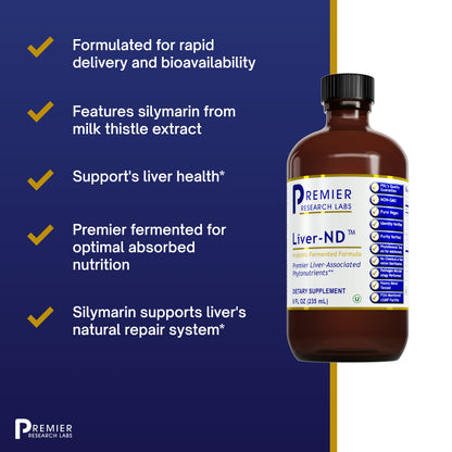 Premier Research Liver-ND, Dietary Supplement, 8 Fl Oz (235 mL)
