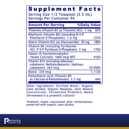 Premier Research Labs Max B-ND - Supports Liver Health, Energy Levels, Brain Health & More - Vitamin B-Complex Liquid - Immune Supplement - 8 fl oz - 94 Servings