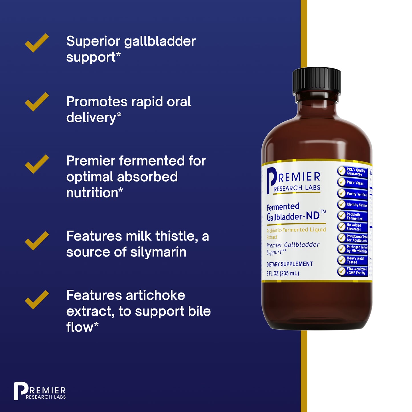 Premier Research Gallbladder-ND, 8 Fl Oz (235 mL), Premier Gallbladder Support