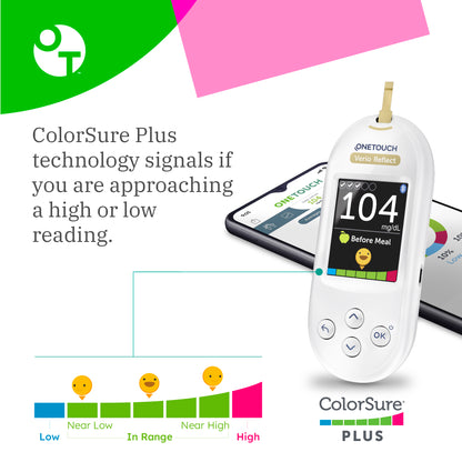 ONETOUCH Verio Reflect Blood Glucose Meter - Blood Sugar Monitor