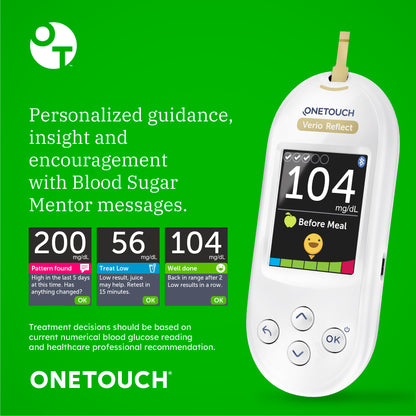 ONETOUCH Verio Reflect Blood Glucose Meter - Blood Sugar Monitor