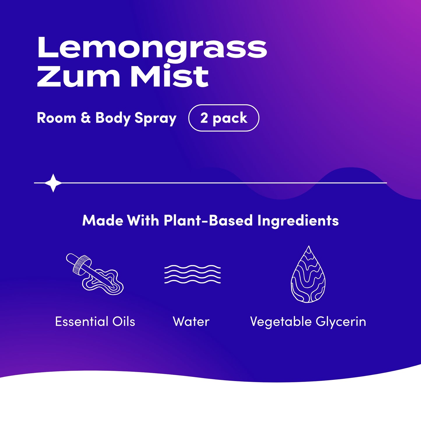 Zum Mist Room and Body Spray - Lemongrass - 4 fl oz (2 Pack)