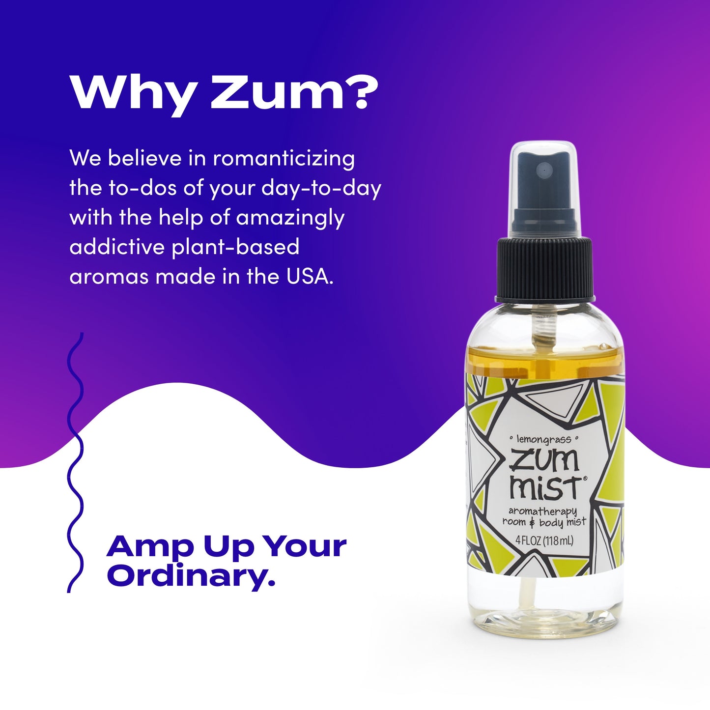 Zum Mist Room and Body Spray - Lemongrass - 4 fl oz (2 Pack)