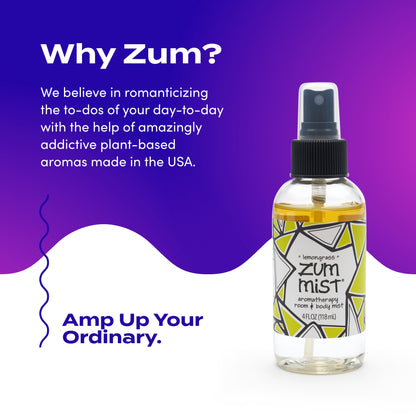 Zum Mist Room and Body Spray - Lemongrass - 4 fl oz (2 Pack)