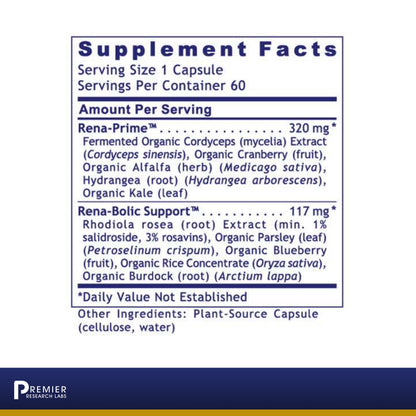 Premier Research RenaVen, 60 Capsules, Provides Effective Support for Optimal Kidney Health
