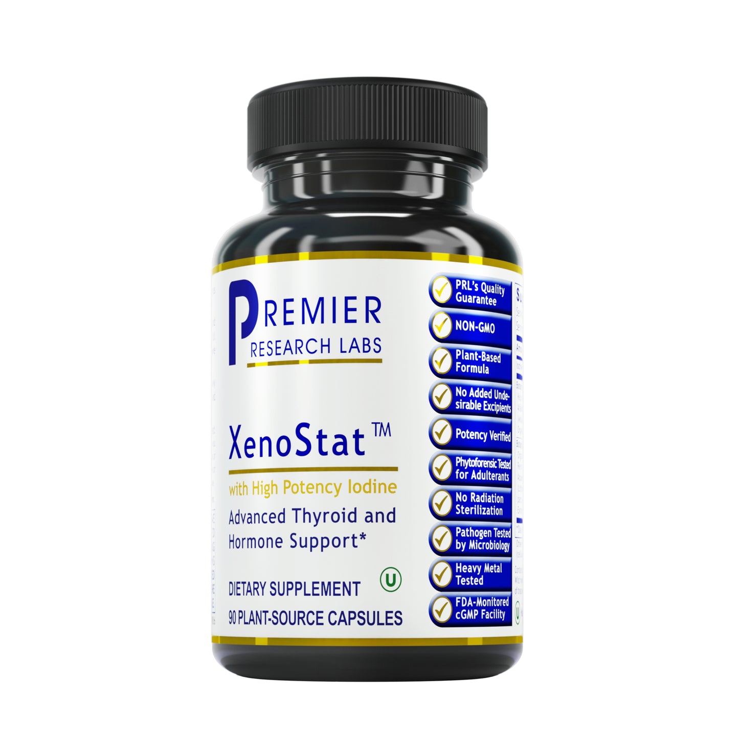 Premier Research XenoStat, 90 Plant-Source Capsules for Advanced Thyroid and Hormone Support