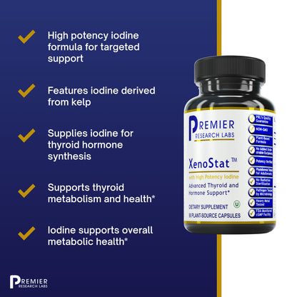 Premier Research XenoStat, 90 Plant-Source Capsules for Advanced Thyroid and Hormone Support