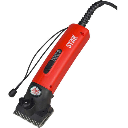 Lister Star Large Animal Clipper with Fine Blade for Horses, Cattle, Sheep, and Livestock, Red with Hard Case (258-34504)